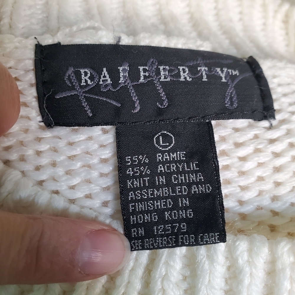 RAFFERTY | Vintage Floral Sweater sz L - Picture 5 of 7